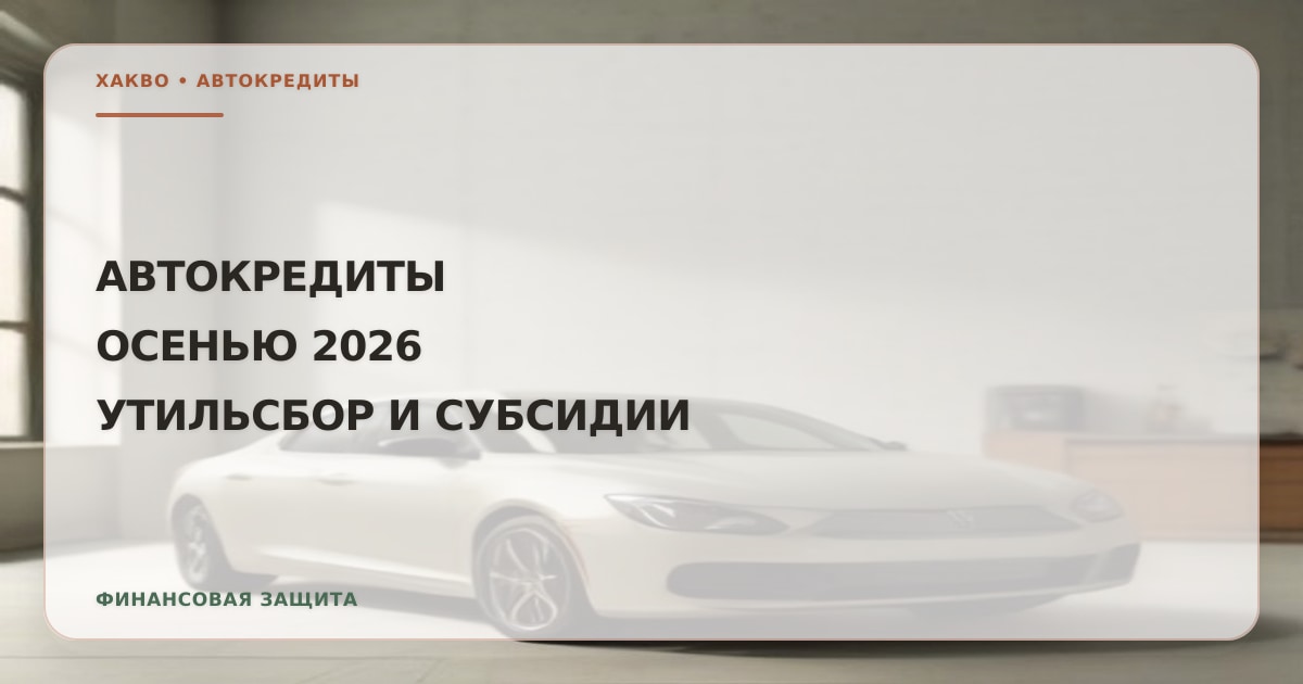 Иллюстрация к статье «Автокредиты осенью 2026: утильсбор, условия и субсидии»
