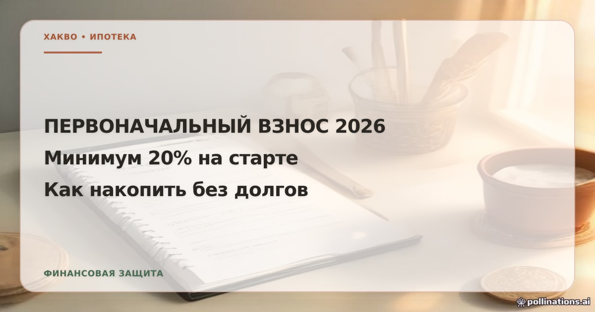 Первоначальный взнос за ипотеку в 2026 году: сколько реально нужно и как накопить