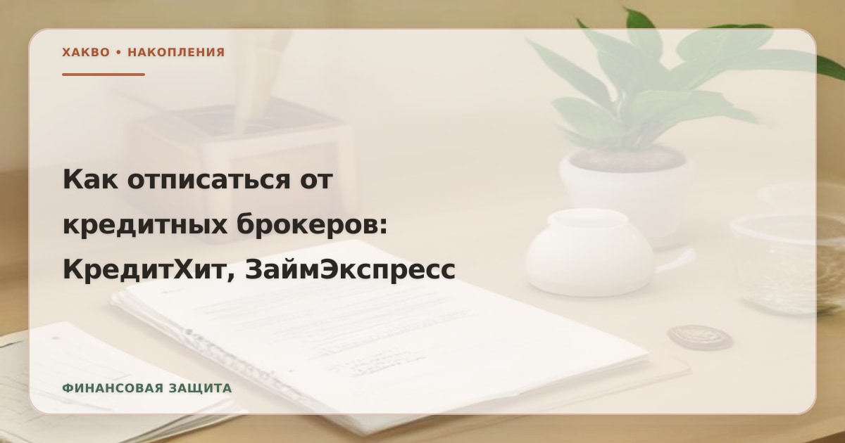 Отписаться от кредитных брокеров КредитХит и ЗаймЭкспресс: отмена платных подписок и списаний 2026