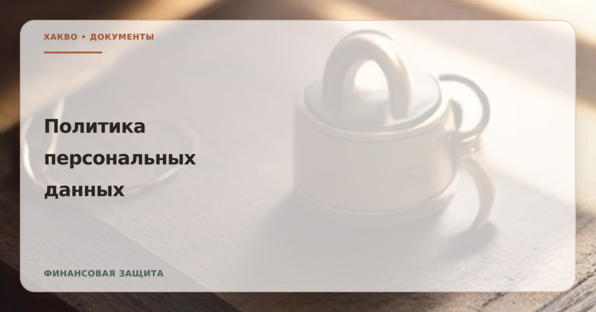 Обложка страницы «Политика обработки персональных данных Hakvo»