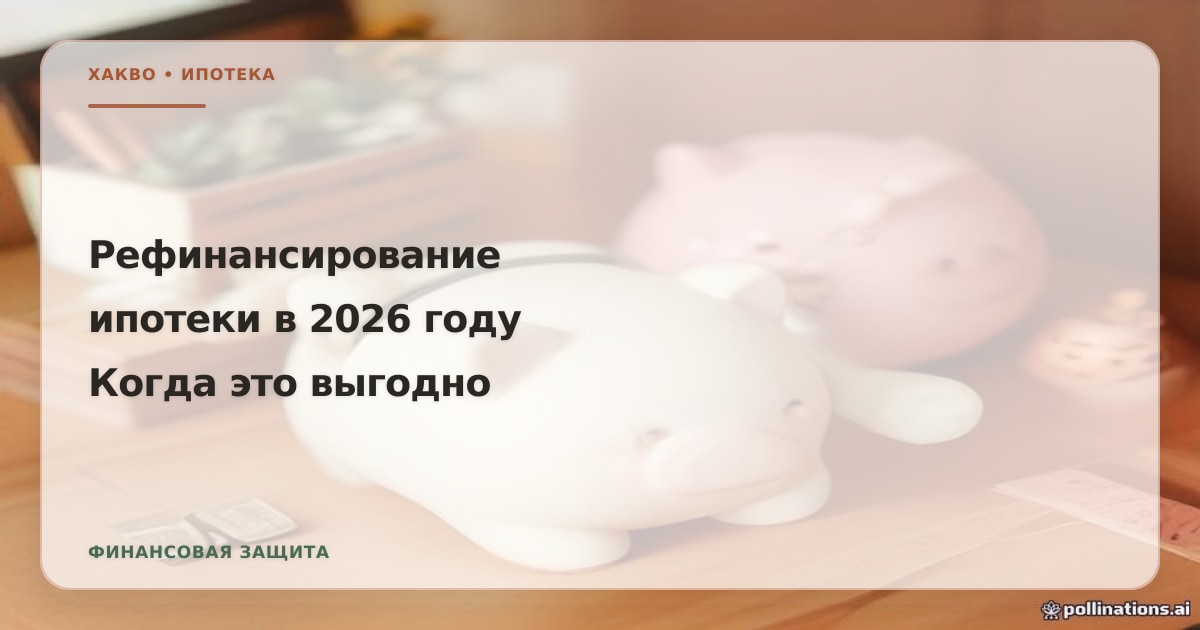 Рефинансирование ипотеки в сентябре 2026 года: расчет выгоды и ставки